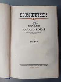 Broliai karamazovai. I tomas knygos viršelis
