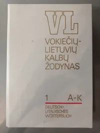 Vokiečių-lietuvių kalbų žodynas. 1 dalis. A-K knygos viršelis
